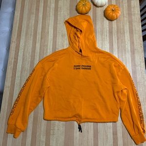 H&M Divided orange cropped hoodie